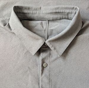 Lululemon WovenAir Popover Shirt Mens Large Gray Lightweight Stretch Athleisure